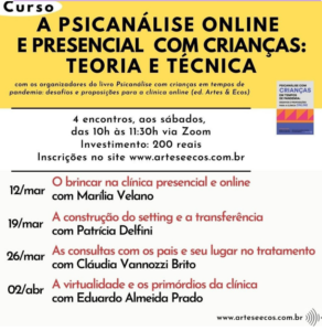 PSICAN?LISE ONLINE E PRESENCIAL COM CRIAN?AS TEORIA E T?CNICA